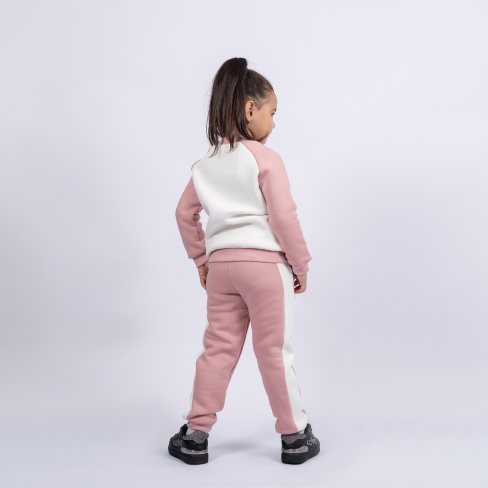 314-ПУ. Свитшот + Штаны, пудра, хлопок 65%, 35% ПЭ, 3-х нитка (начес) 80,86,92,98,104