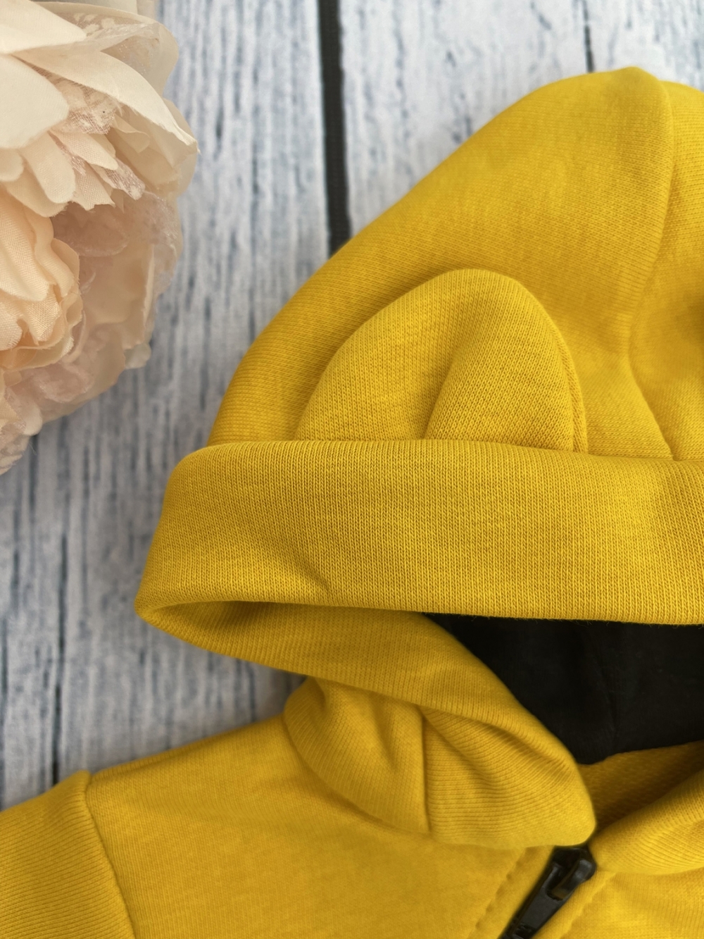 315-А. Комбинезон с капюшоном, хлопок 65%, 35% ПЭ, 3-х нитка без начеса + интерлок 62,68,74,80