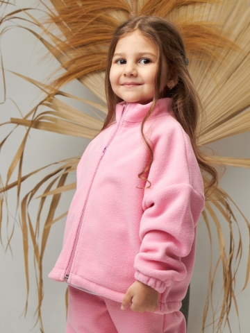 331. Костюм детский (Брюки+Толстовка), розовый, 100% полиэстер, р. 122,128,134,140
