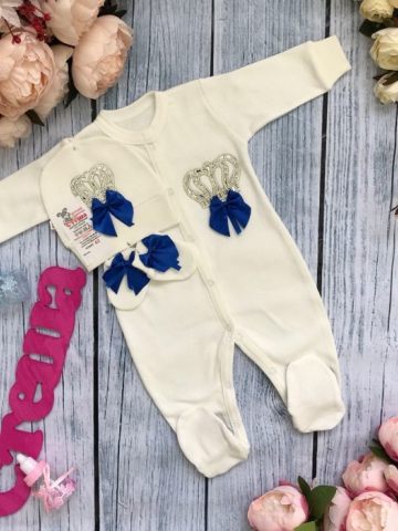 Купить оптом 166. Комбинезон с шапкой и царапками,100% хлопок интерлок в Уфе